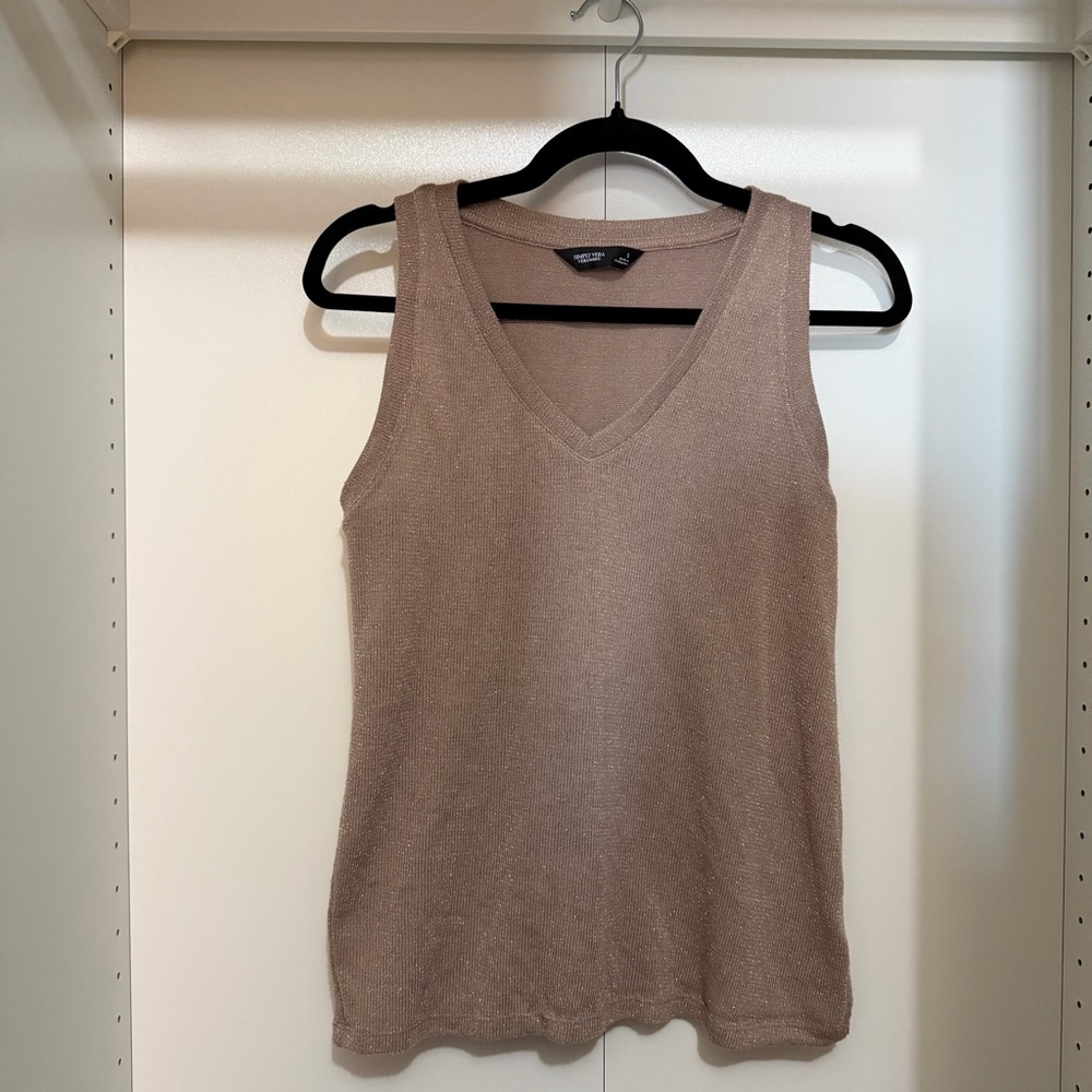 Simply Vera Vera Wang Taupe Tank Top
